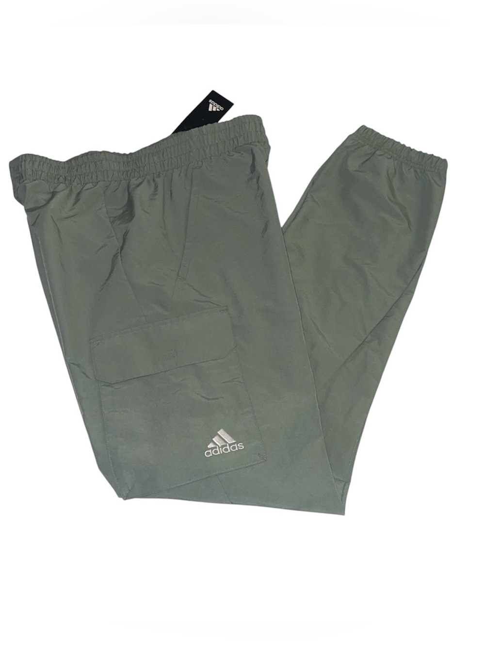 NWT Adidas Youth Large Joggers | Green Nylon Track Pants | Size 14/16 🌿🔥